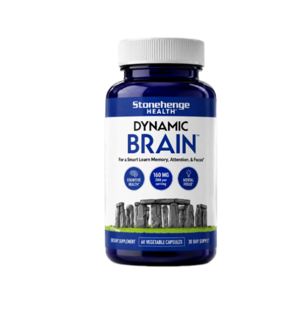 Stonehenge Health Dynamic Brain | BacoMind® for Recall Memory Focus - 60ct | Brain Supplements for Memory and Focus Nootropic Retention Cognitive Support Phosphatidylserine DHA Choline Huperzine A