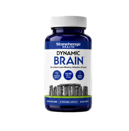 Stonehenge Health Dynamic Brain | BacoMind® for Recall Memory Focus - 60ct | Brain Supplements for Memory and Focus Nootropic Retention Cognitive Support Phosphatidylserine DHA Choline Huperzine A