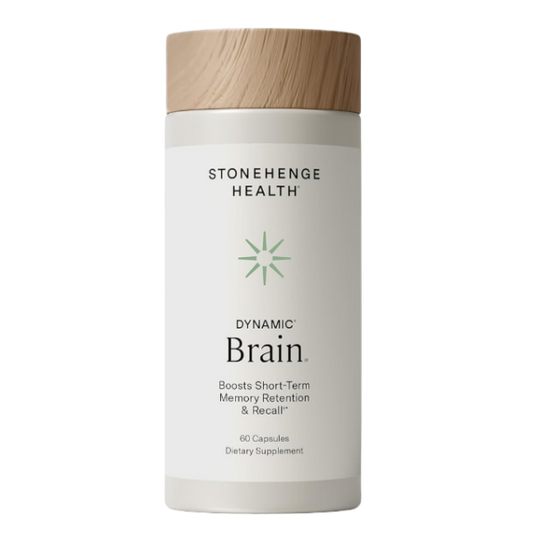 Stonehenge Health Dynamic Brain | BacoMind® for Recall Memory Focus - 60ct | Brain Supplements for Memory and Focus Nootropic Retention Cognitive Support Phosphatidylserine DHA Choline Huperzine A