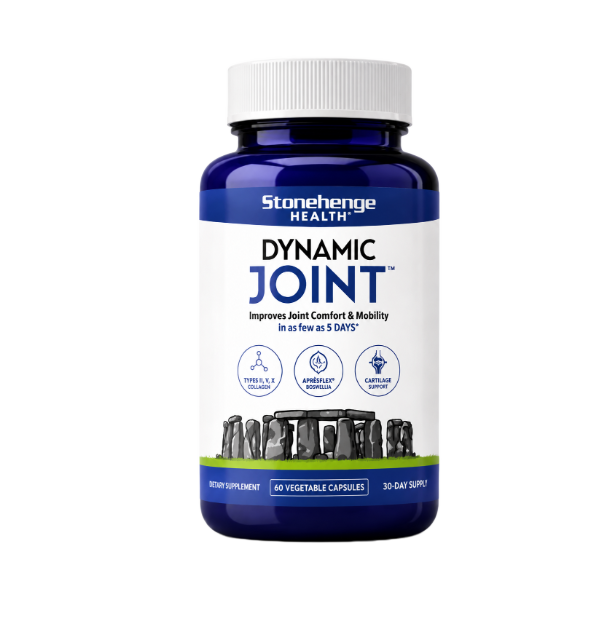 Stonehenge Health Dynamic Joint | AprèsFlex® Boswellia Comfort & Mobility | Joint Health Supplements Mobility Flexibility Comfort Boswellia MSM Collagen Turmeric Bromelain Hyaluronic Acid Vitamins C D3