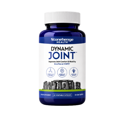 Stonehenge Health Dynamic Joint | AprèsFlex® Boswellia Comfort & Mobility | Joint Health Supplements Mobility Flexibility Comfort Boswellia MSM Collagen Turmeric Bromelain Hyaluronic Acid Vitamins C D3